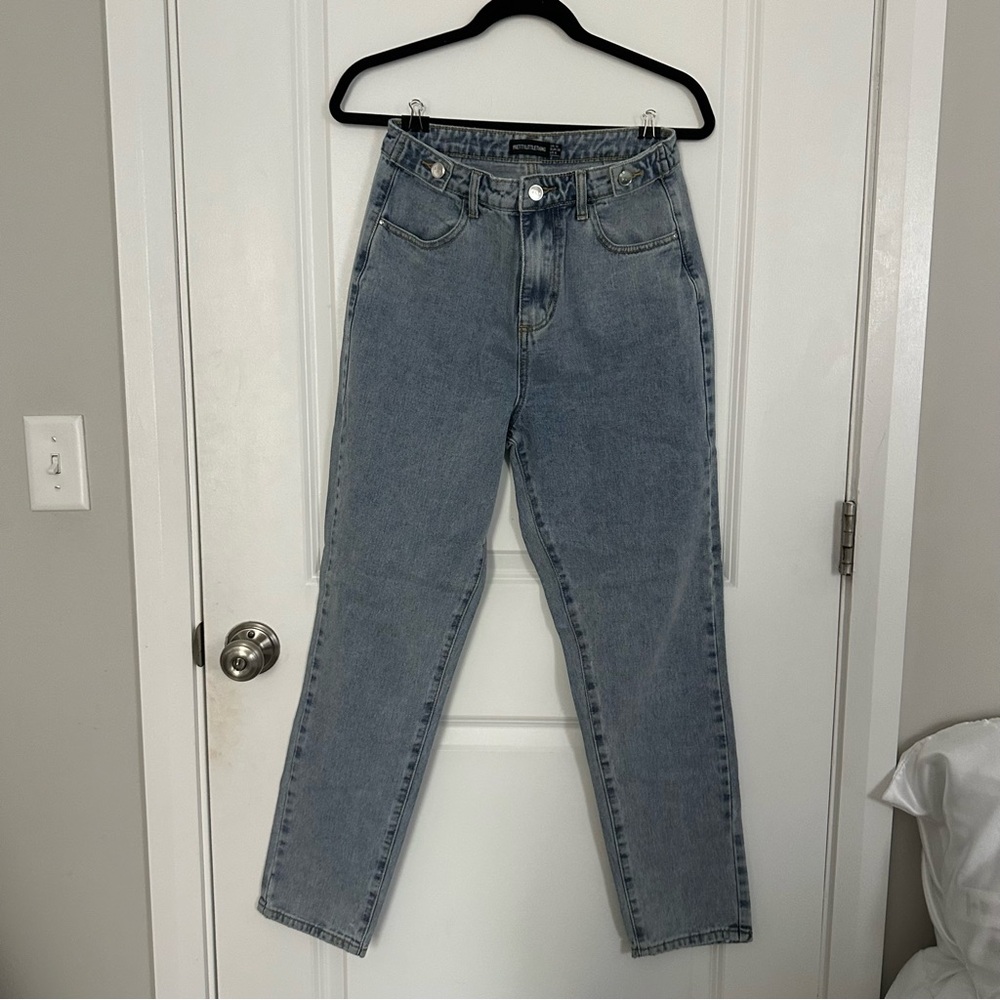 Pretty little thing plain blue jeans